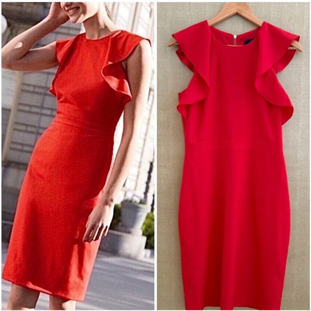 J. Crew Merino Wool Dress Midi Sheath Business Party Black Label Office Siren 6 - Picture 14 of 16